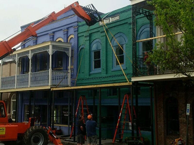 Metal awning structure